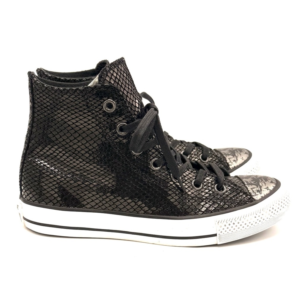 Converse Black Textured High-Tops - Picture 3 of 6